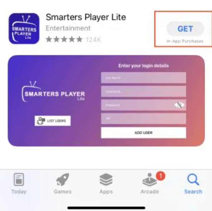 smarters player lite iphone